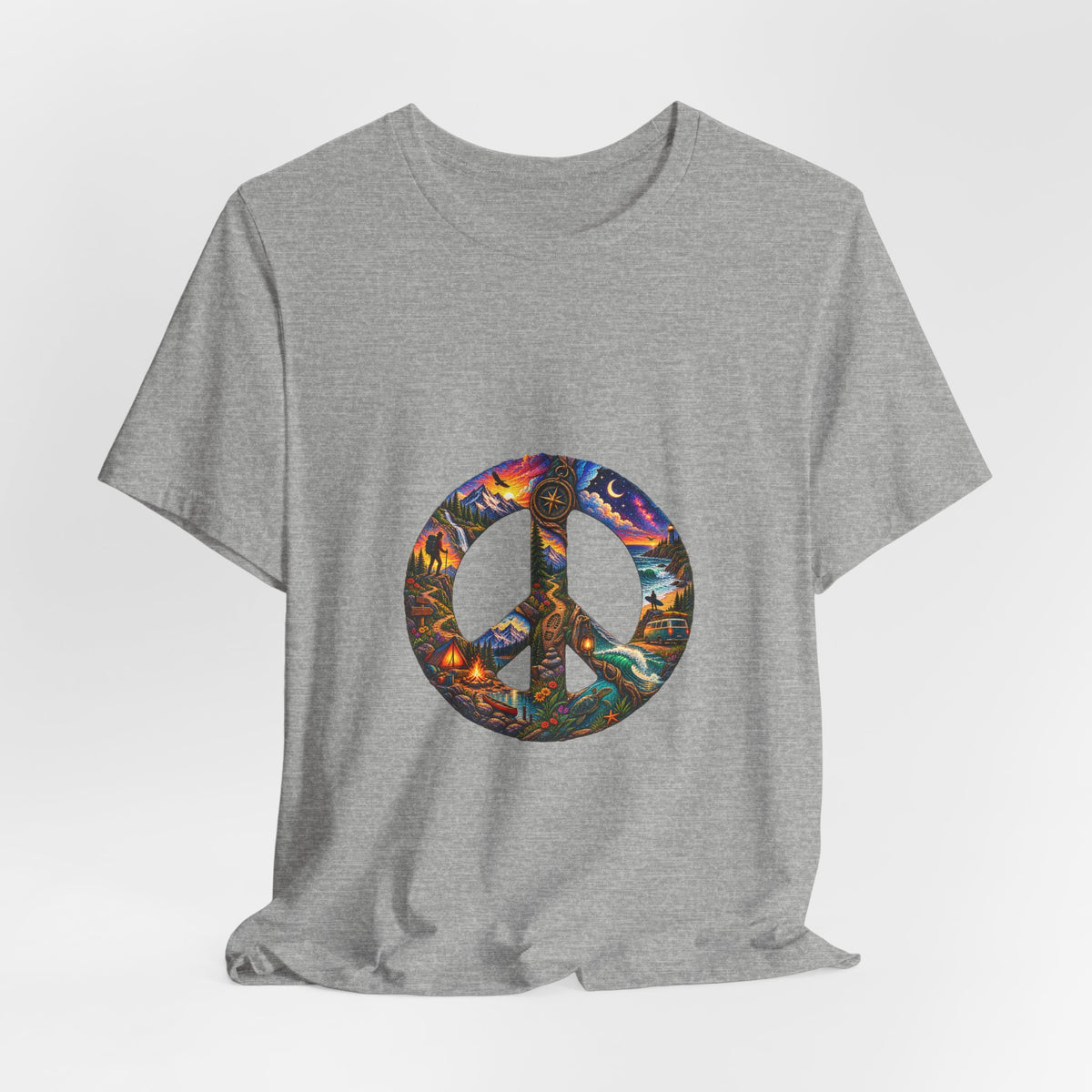 Peace Sign Tie-Dye T-Shirt — Retro Hippie Graphic Tee