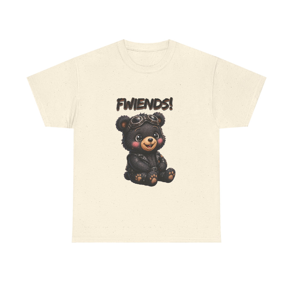 Bear 'Fwiends!' Graphic Tee — Cute Teddy Pilot T-Shirt for Kids & Fans