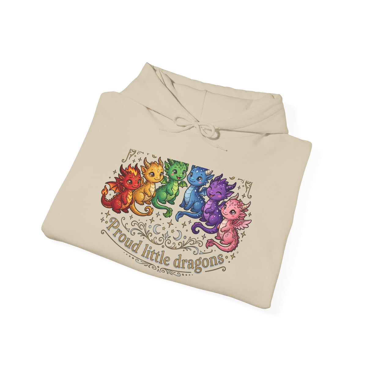 Proud Little Dragons Hoodie — Rainbow Cute Dragon Family Sweatshirt