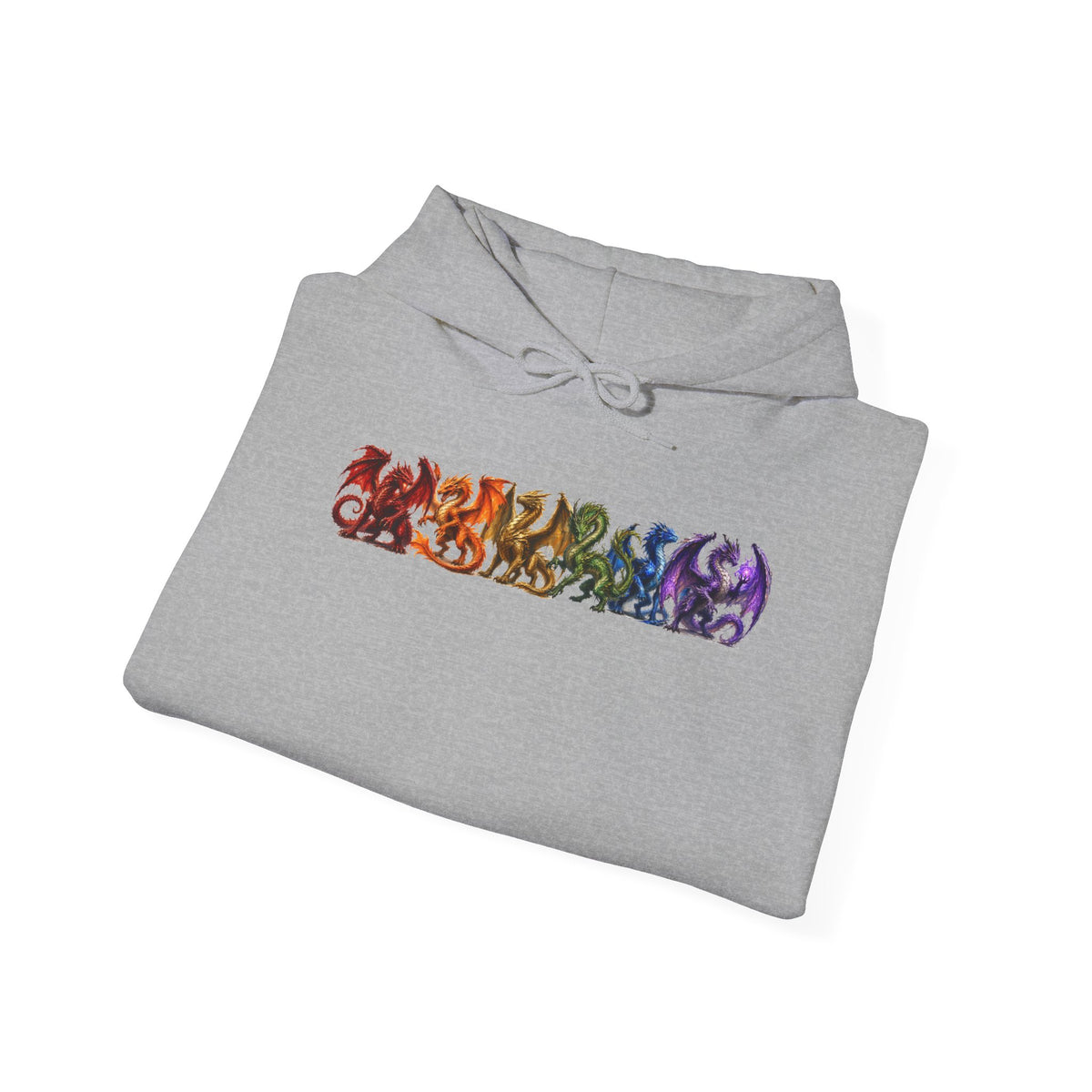Hoodie — Rainbow Floral Foxes Graphic Pullover