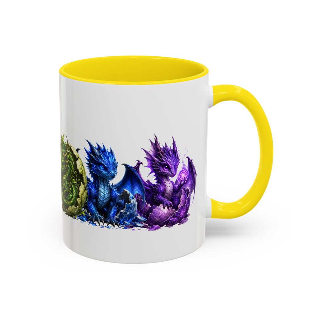 Dragon Element Accent Coffee Mug — Colorful Baby Dragon Lineup (11/15oz)