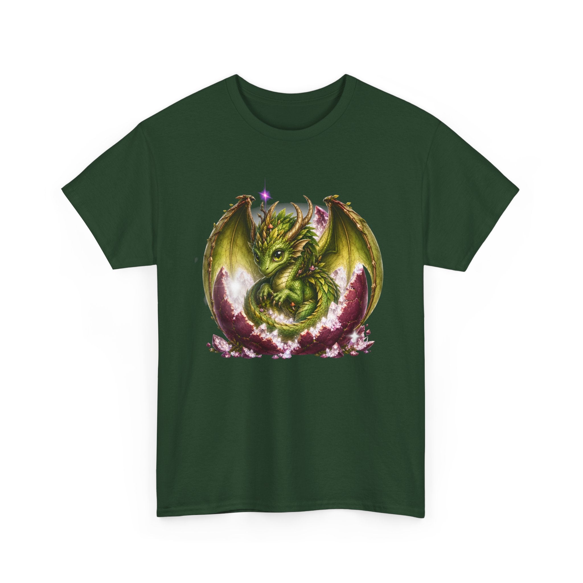 Dragon Hatchling Tee — Cute Green Baby Dragon Graphic T-Shirt