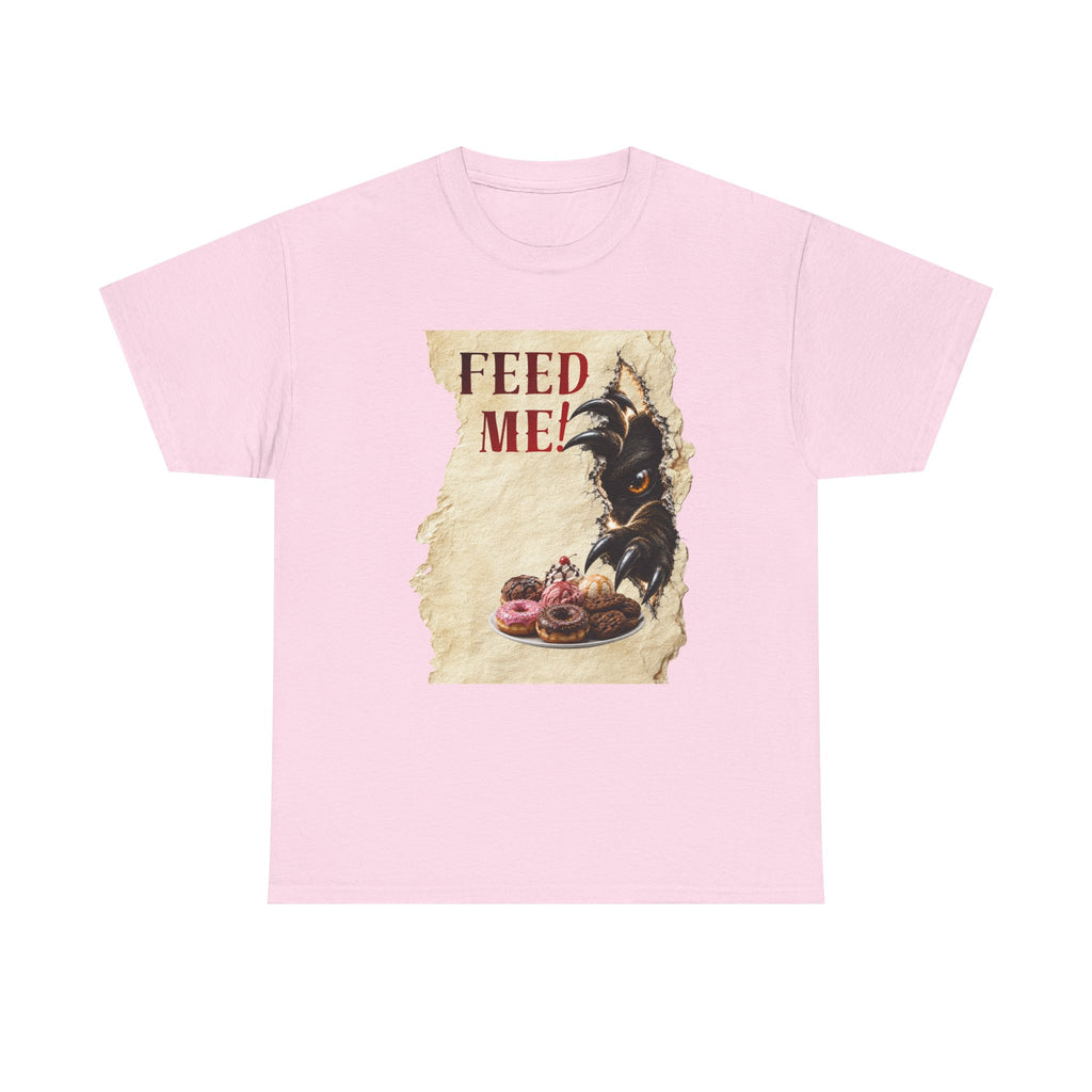 Funny Hangry feed me shirt. Hungry beast breaking out for sweets