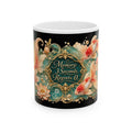 Memory: 3 Seconds, Regrets: 0 Ceramic Mug — Vintage Floral Koi Coffee Cup