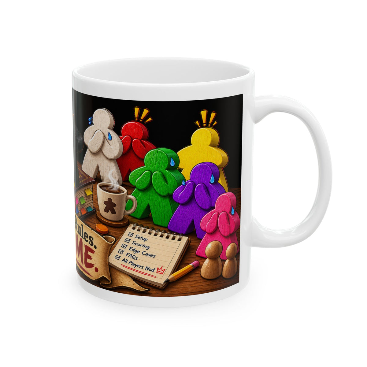 Board Game Ceramic Mug - "I Read the Rules. Fear Me." (11oz/15oz)