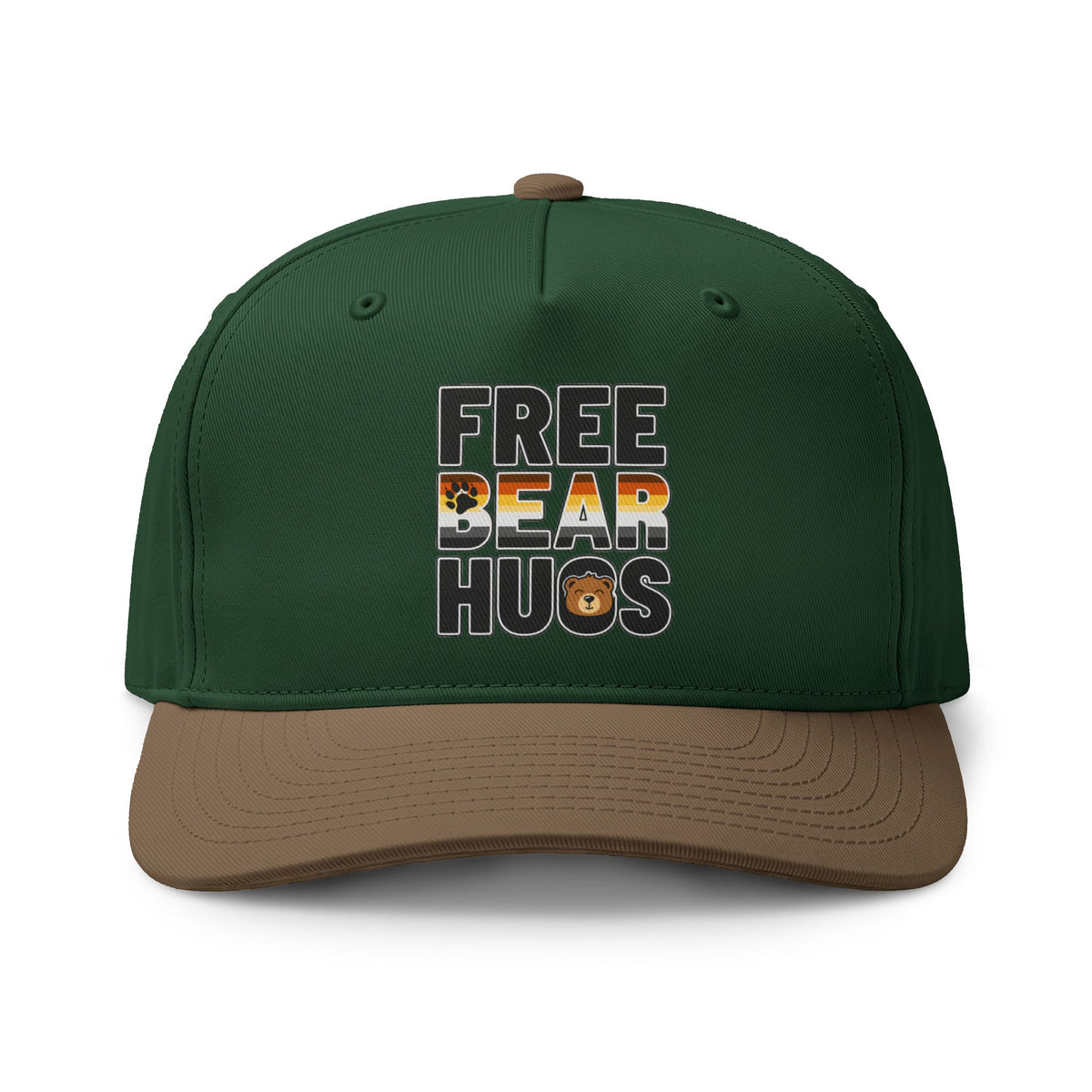 Bear Hugs Two-Tone Cap — 'Free Bear Hugs' Love Is Love Pride Hat