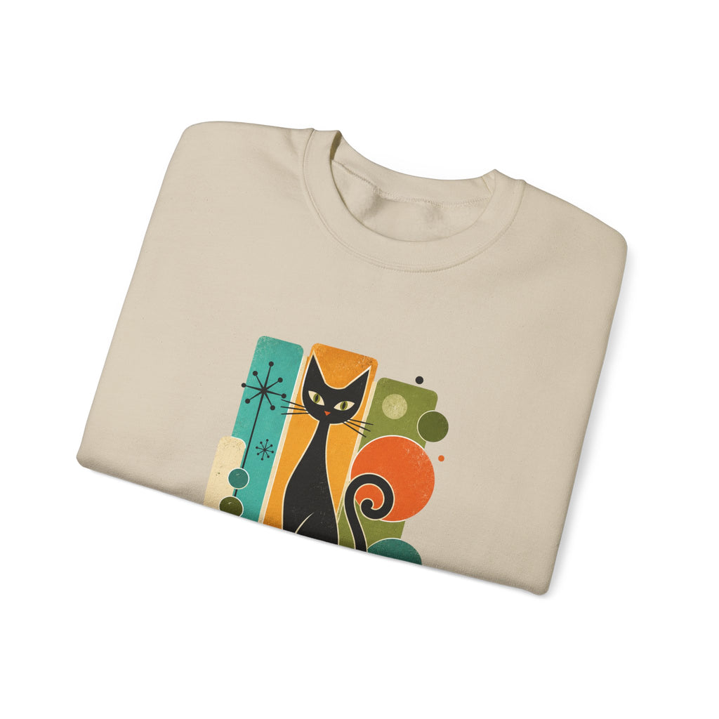 Meowdel Citizen Sweatshirt — Retro Cat Graphic Crewneck
