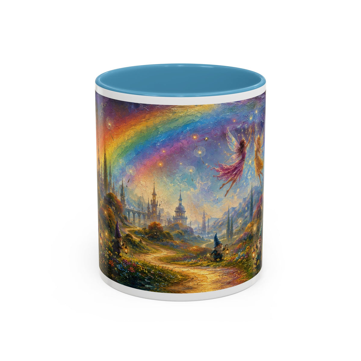 Fantasy Fairyland Coffee Mug — Rainbow Castle Magical Woodland Tea Cup