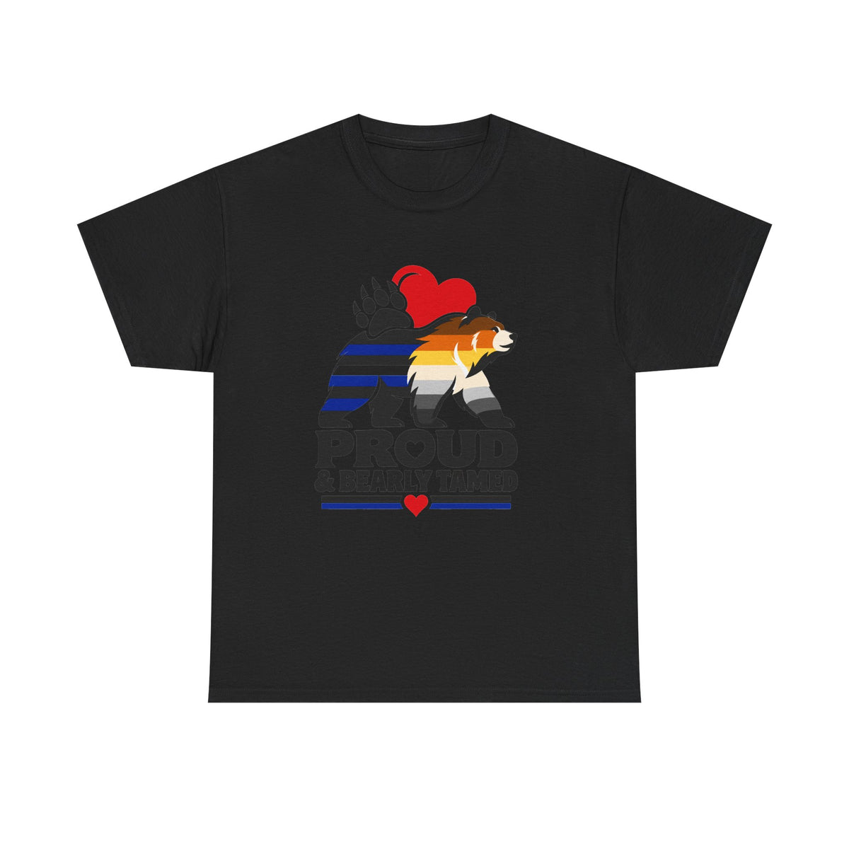 Proud & Bearly Tamed Bear T-Shirt. Men's Leather and bear pride shirt.