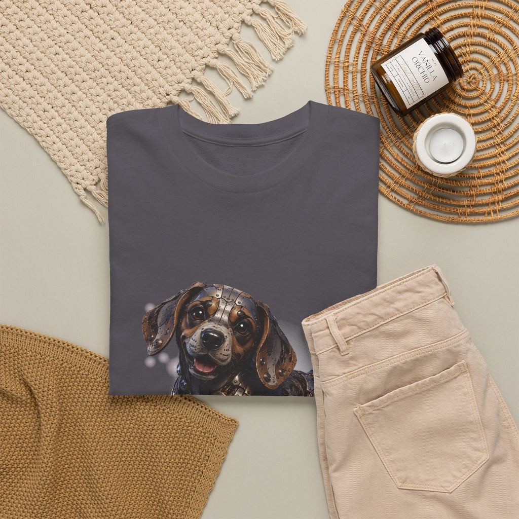 Steampunk Beagle Puppy T-Shirt — "Life is Ruff, but I'm cute." Cute Wiener Dog Tee. Beagle lovers best gift.