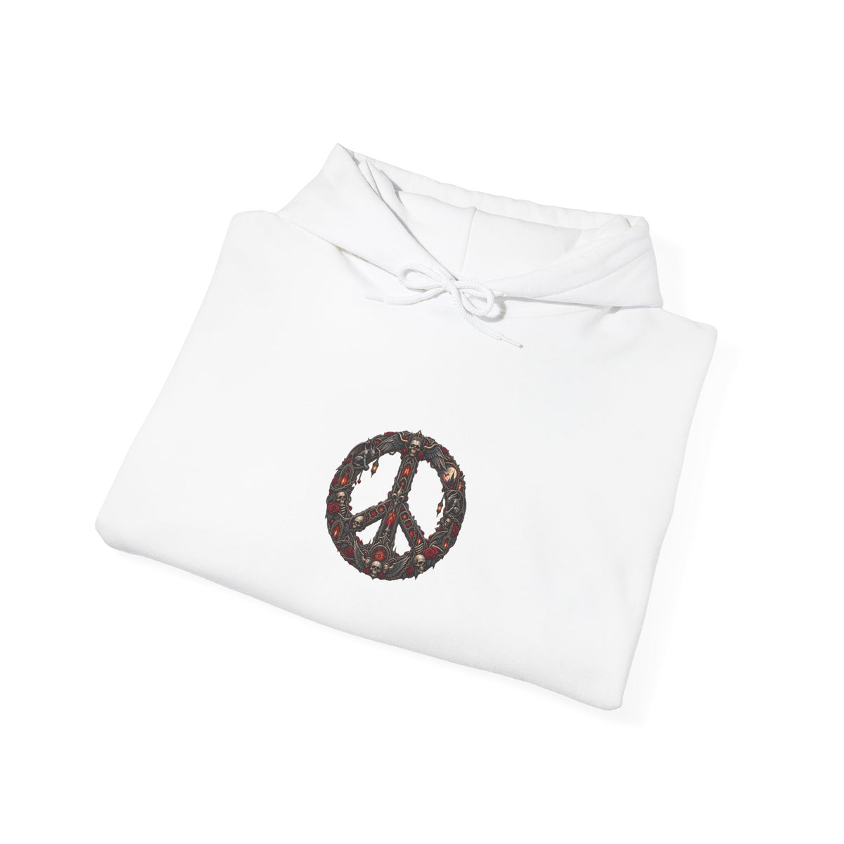 Peace Sign Hoodie - Floral Peace Symbol Graphic Pullover