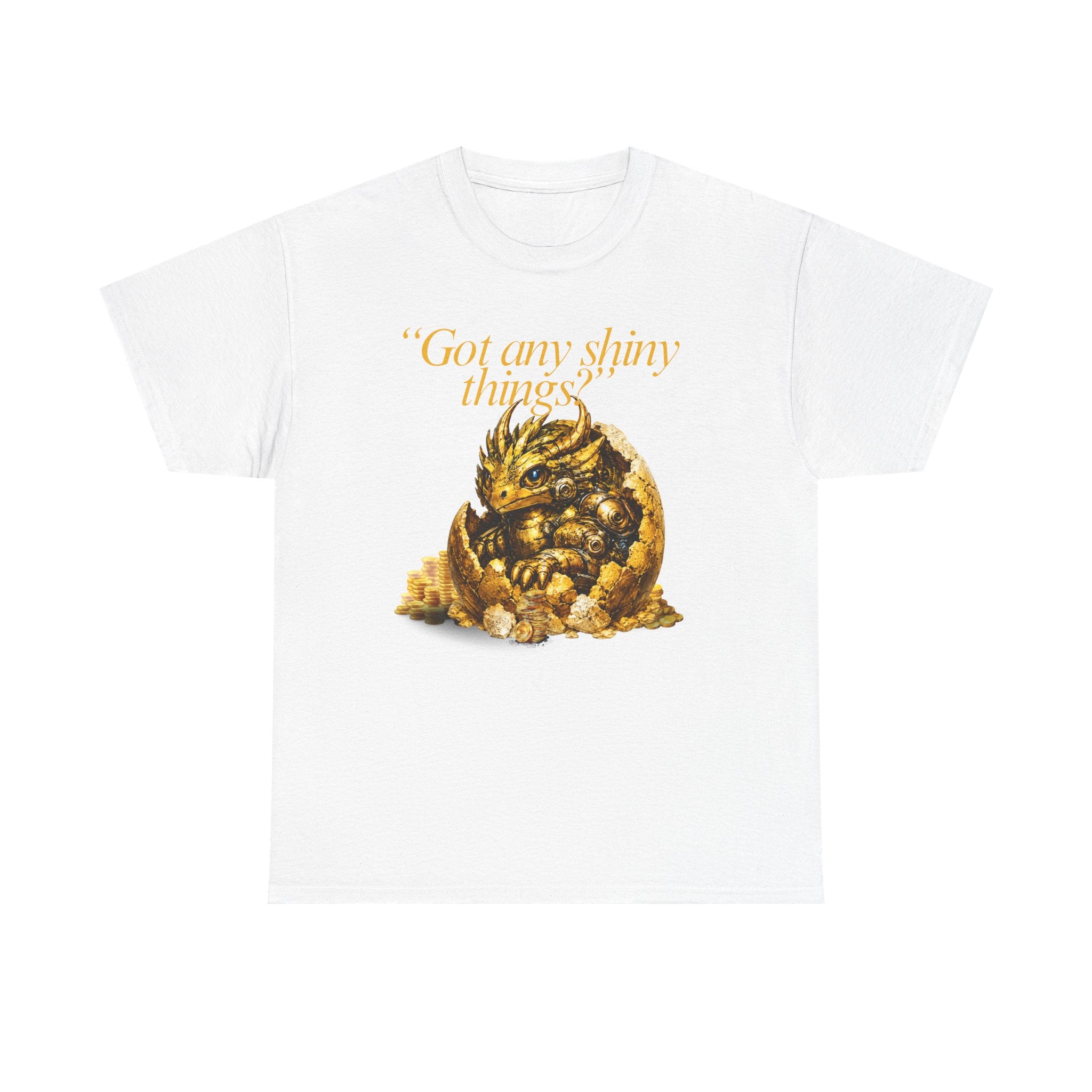Gold Dragon Nugget Tee — "Got Any Shiny Things" Fantasy Graphic T-Shirt