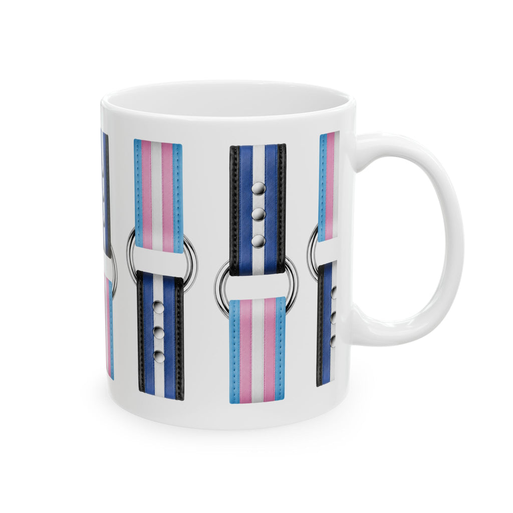 Trans Pride Collar Pattern Ceramic Mug (11oz, 15oz)