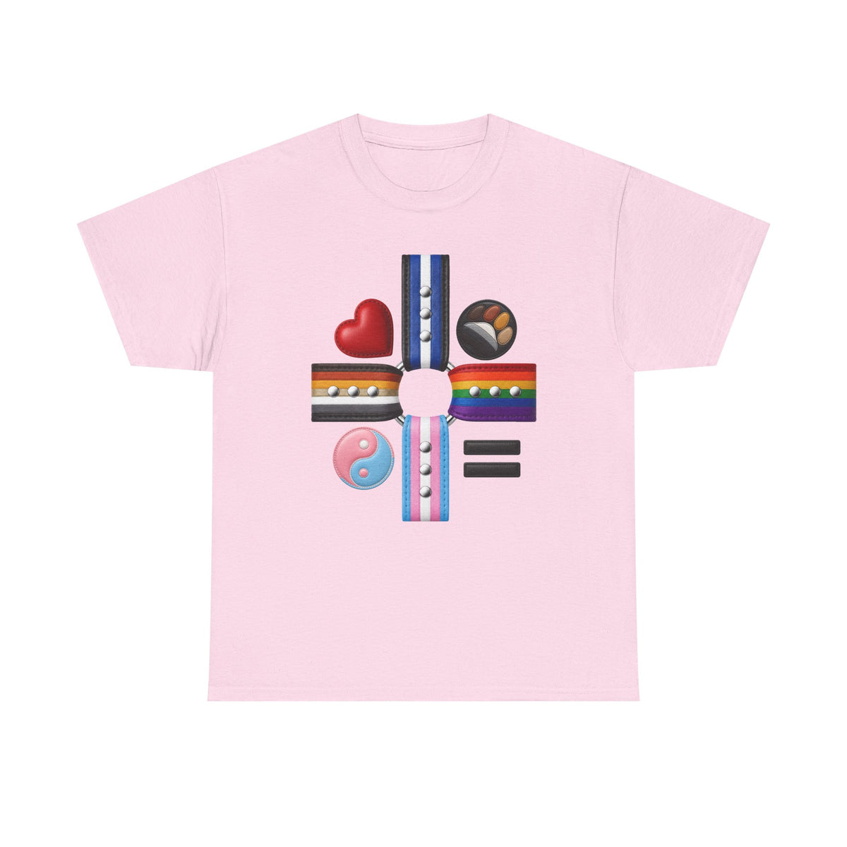 Equality Love Pride T-Shirt — Inclusive LGBTQ+ Flag Heart Design