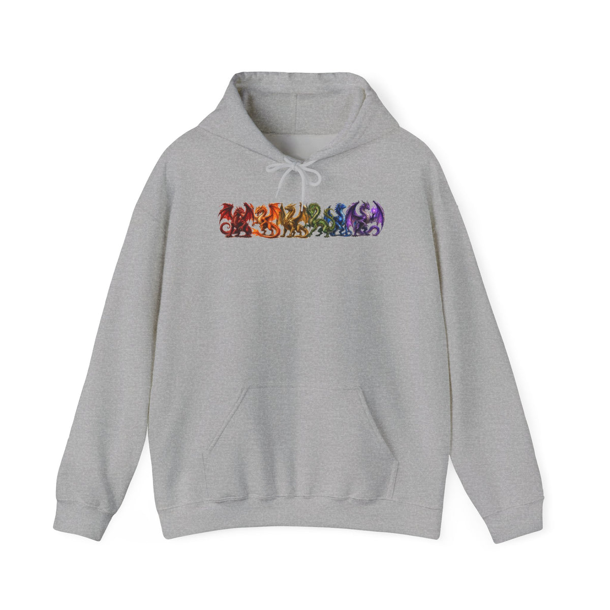 Hoodie — Rainbow Floral Foxes Graphic Pullover