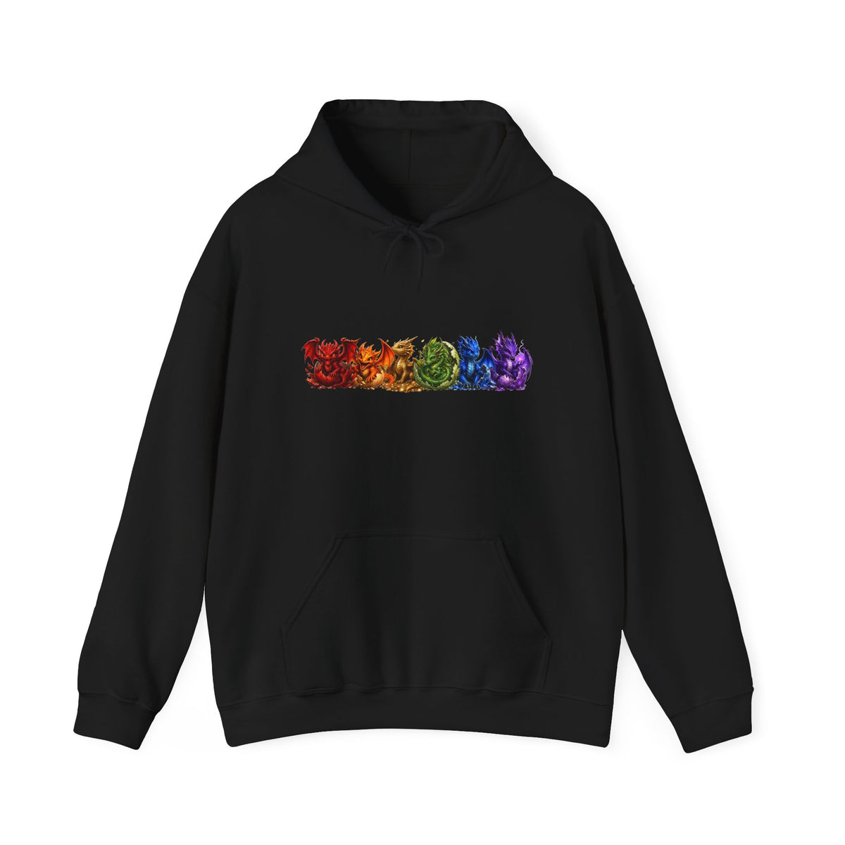 Rainbow Cat Row Hoodie — Colorful Paw Print Graphic Sweatshirt