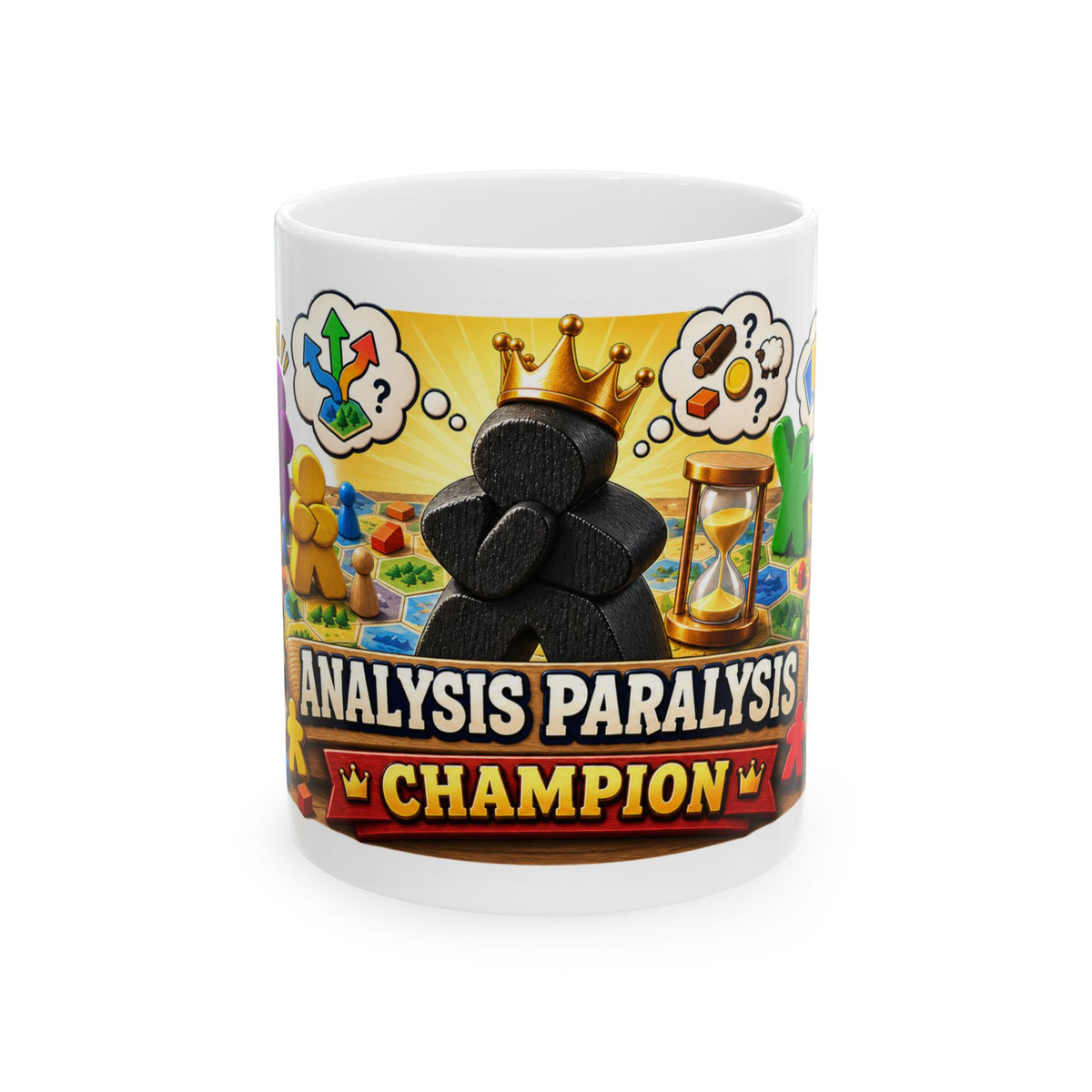 Analysis Paralysis Champion Ceramic Mug — Funny Board Game Player Coffee Cup (11oz, 15oz)