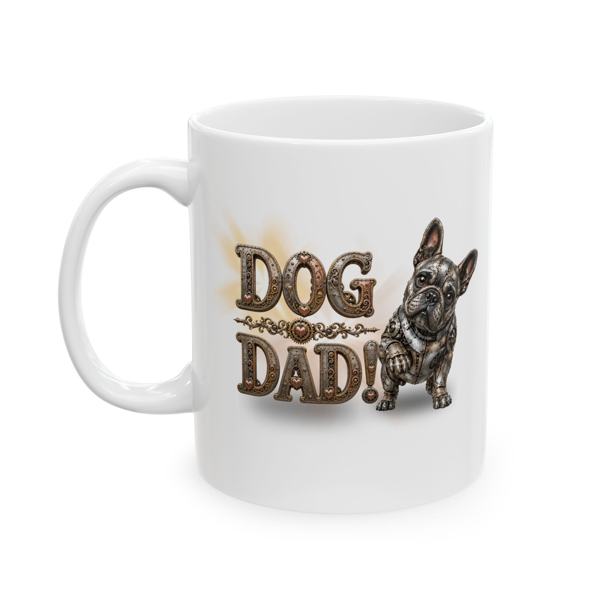 Bulldog Dad Ceramic Mug — Cute French Bulldog Father’s Day Coffee Cup (11oz/15oz)