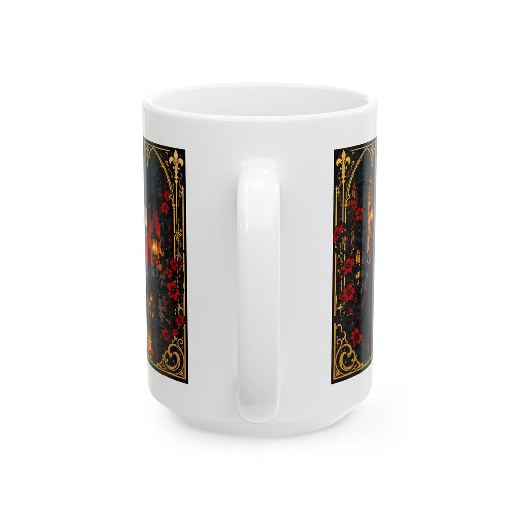 Gothic Cityscape Ceramic Mug – Legacy Lives in You Black Man Gothic Art Mug.  “Legend Lives On” 11oz/15oz