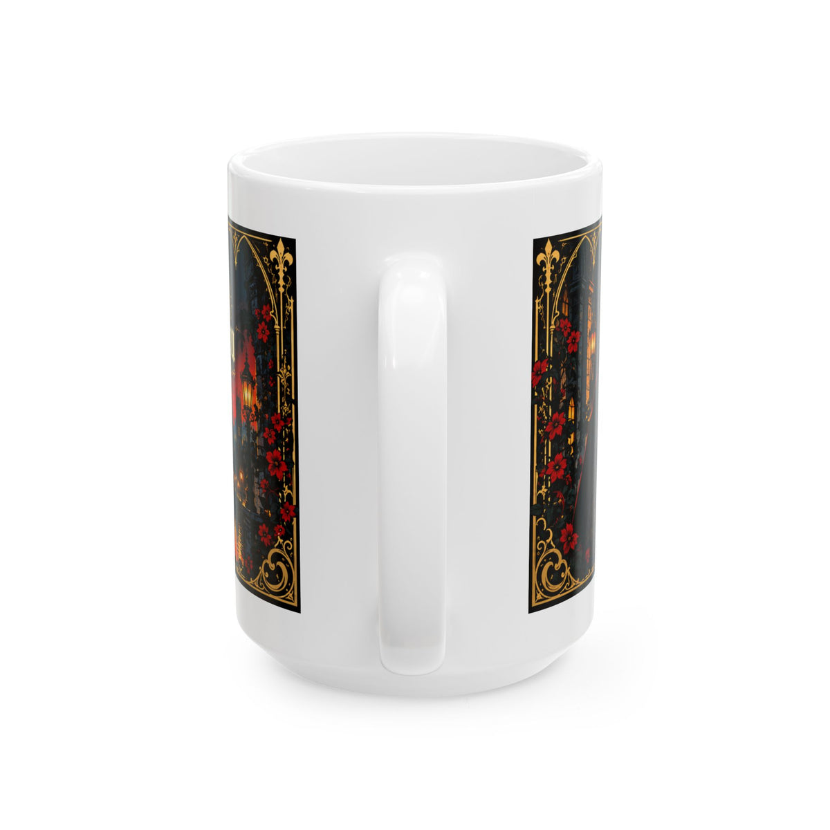 Gothic Cityscape Ceramic Mug – Legacy Lives in You Black Man Gothic Art Mug.  “Legend Lives On” 11oz/15oz