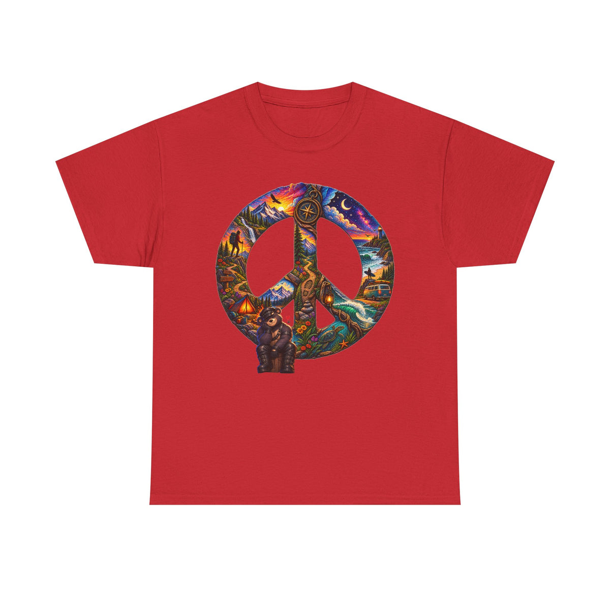 Peace Sign T‑Shirt — Psychedelic Nature Peace Symbol Tee
