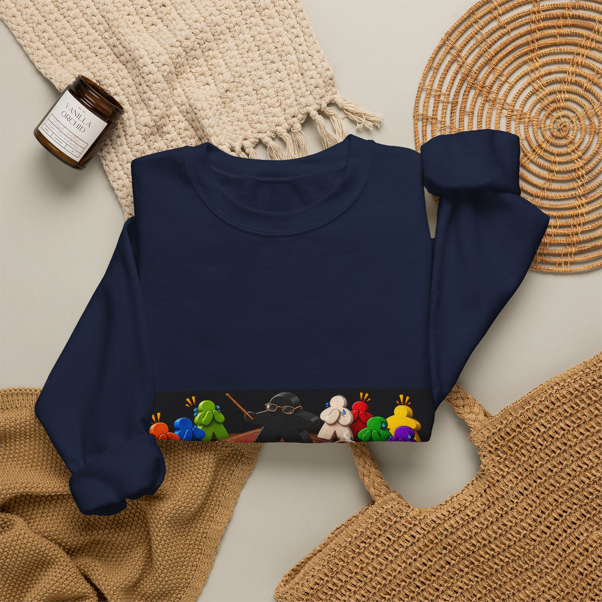 Crewneck Sweatshirt — "I Read the Rules, Fear Me" Among Us Gaming Graphic