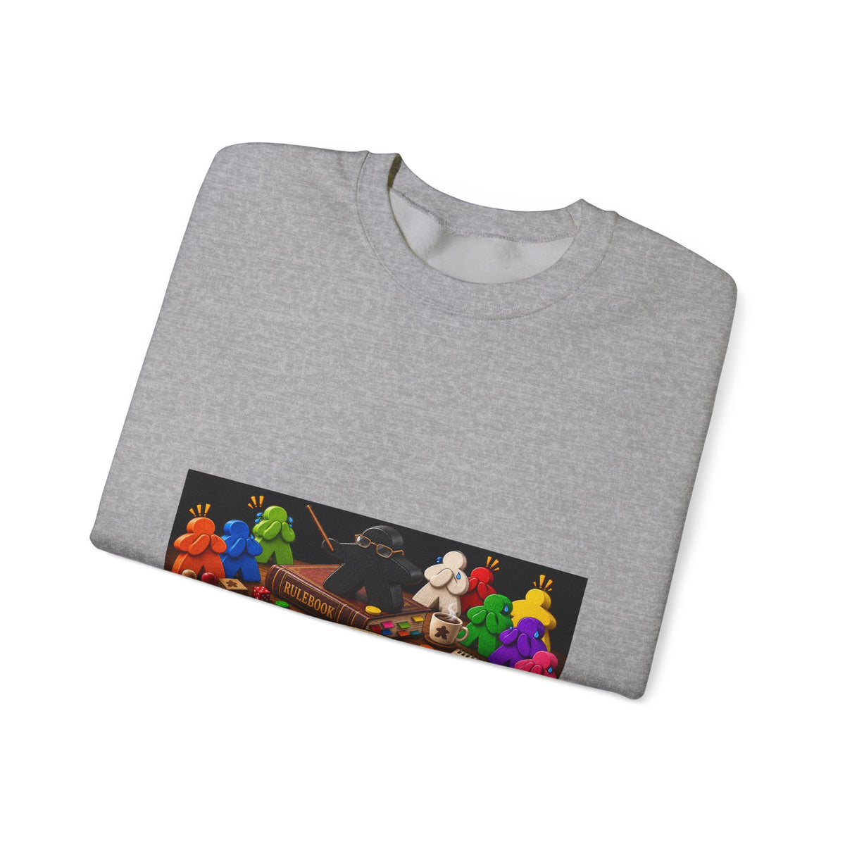Crewneck Sweatshirt — "I Read the Rules, Fear Me" Among Us Gaming Graphic