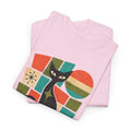Stay Pawsitive Cat T-Shirt — Retro Graphic Tee for Cat Lovers. Tangentsies Mod Cat t-shirt