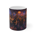Holiday Pub Night Mug — Cozy Festive Men’s Bear Dance Gathering Coffee Cup. Bear Mug