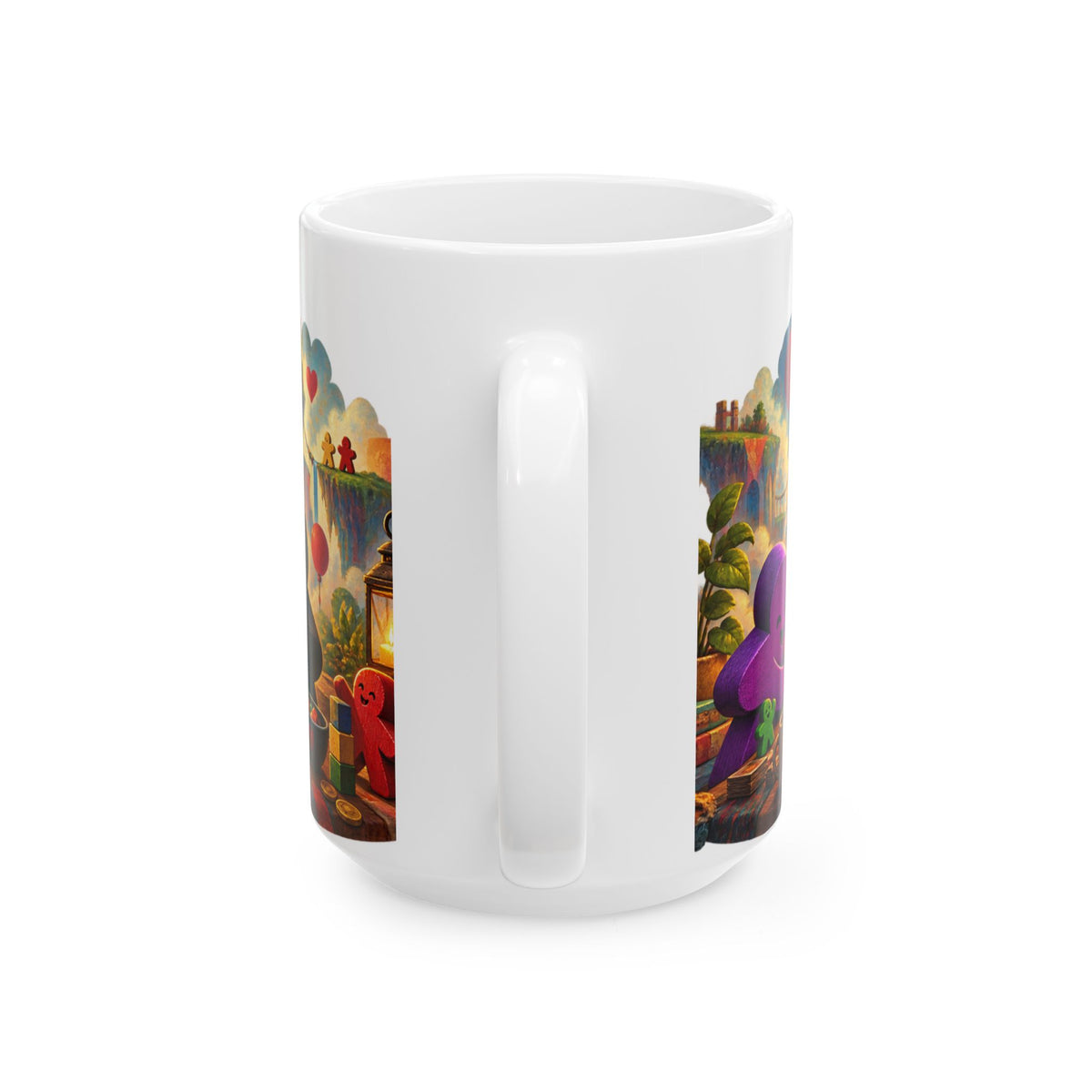 Board Game Meeples Ceramic Mug – "My Meeples Have Meeples" Coffee Cup (11oz/15oz)
