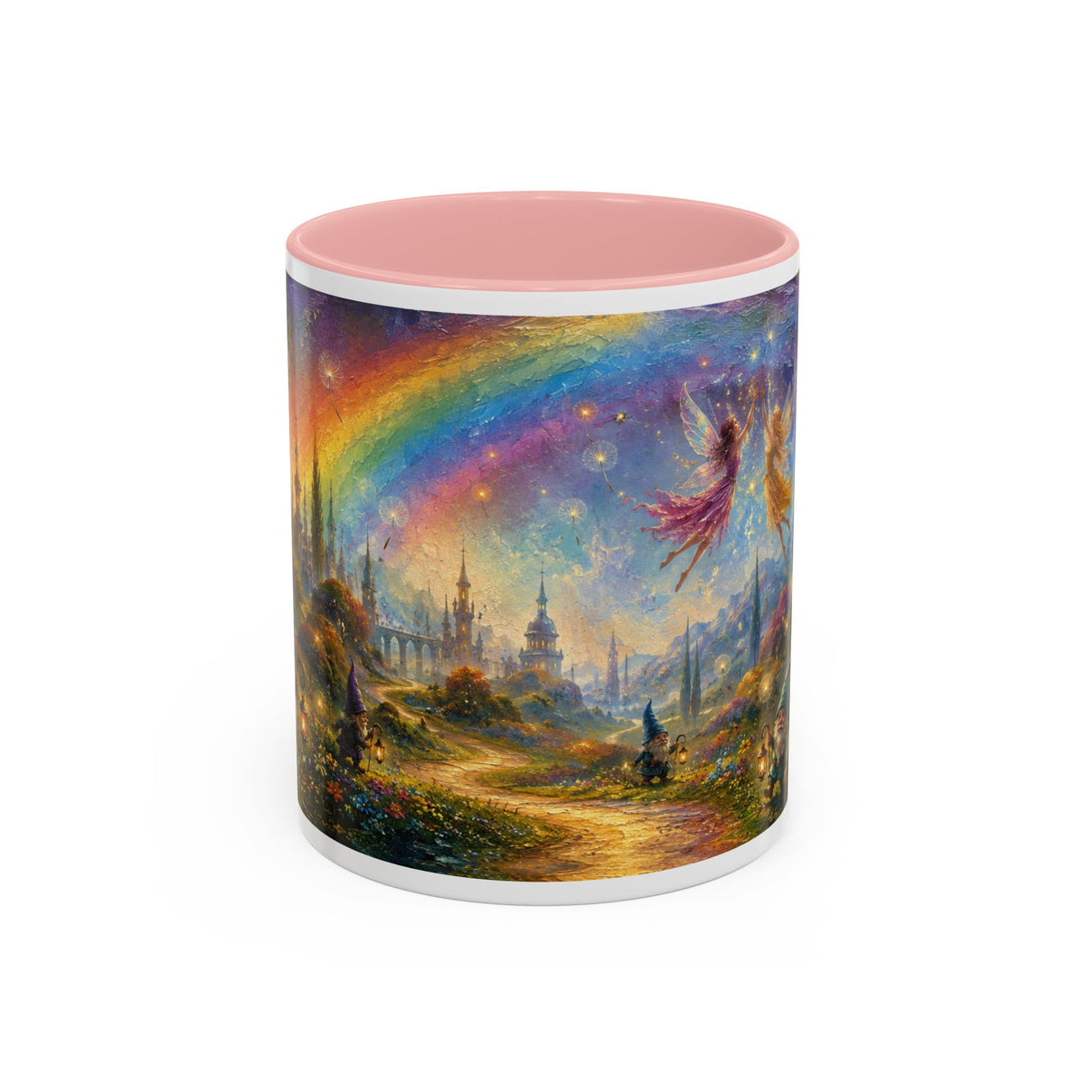 Fantasy Fairyland Coffee Mug — Rainbow Castle Magical Woodland Tea Cup