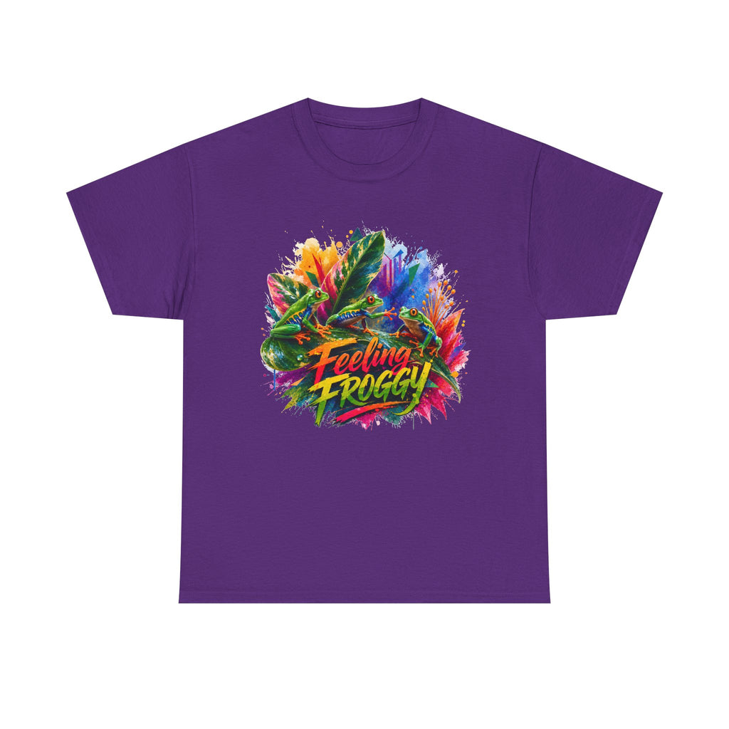Feeling Froggy T-Shirt – Colorful Frog Graphic Tee