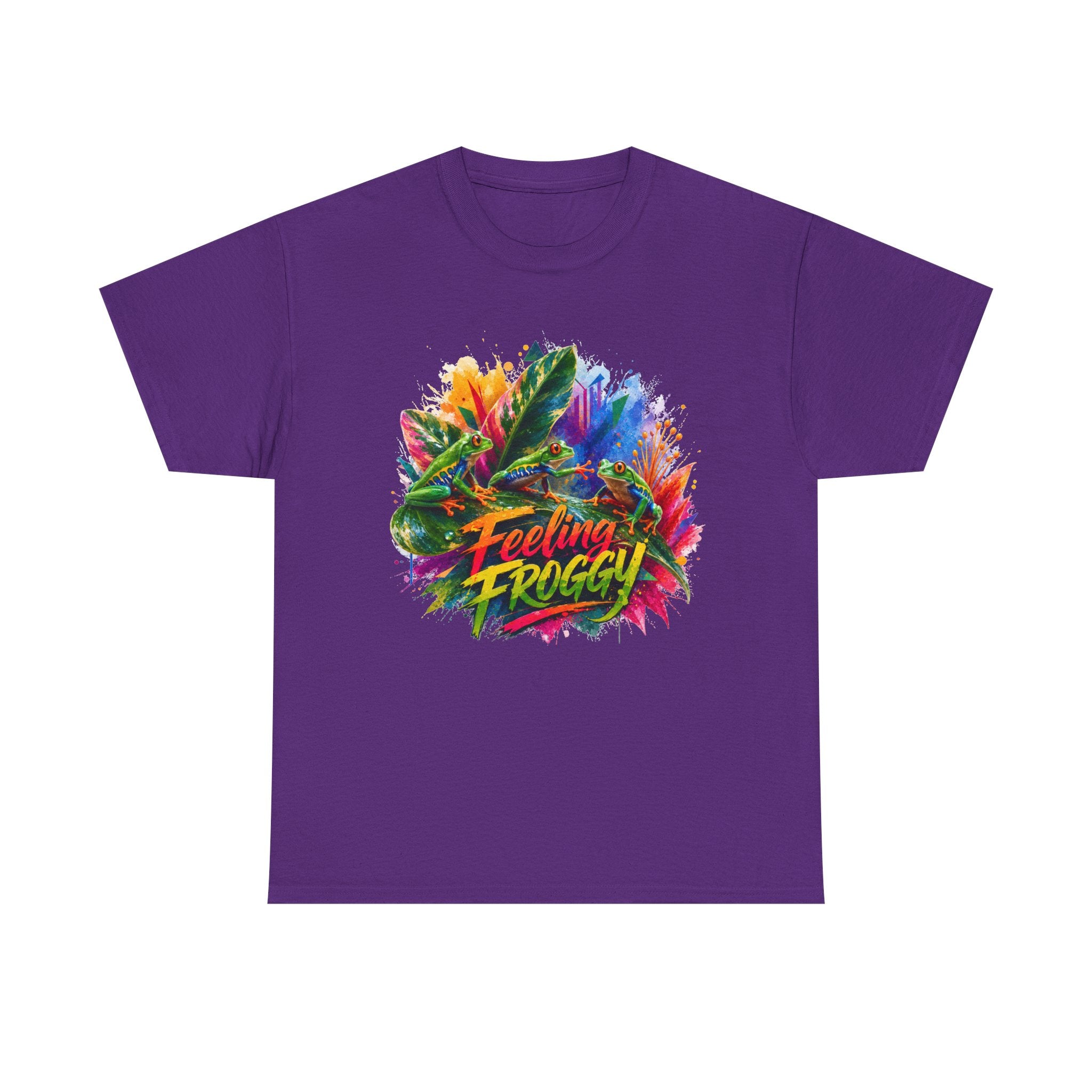 Feeling Froggy T-Shirt – Colorful Frog Graphic Tee