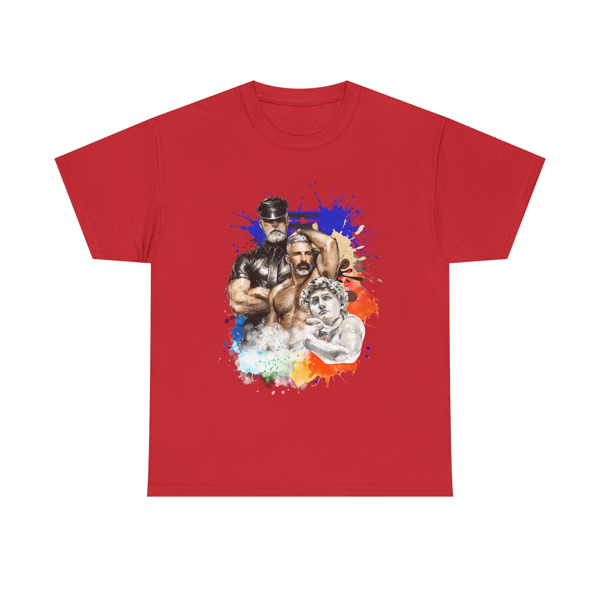 Leather Daddy Pride T-Shirt — Rainbow Gay Brotherhood Illustration Tee