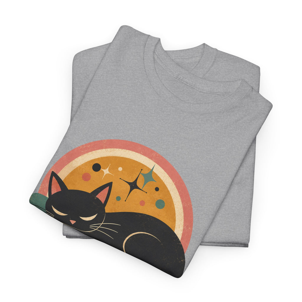 Nap Queen T-Shirt – Cute Sleeping Cat Graphic Tee. Tangentsies Mod Cat t-shirt designs