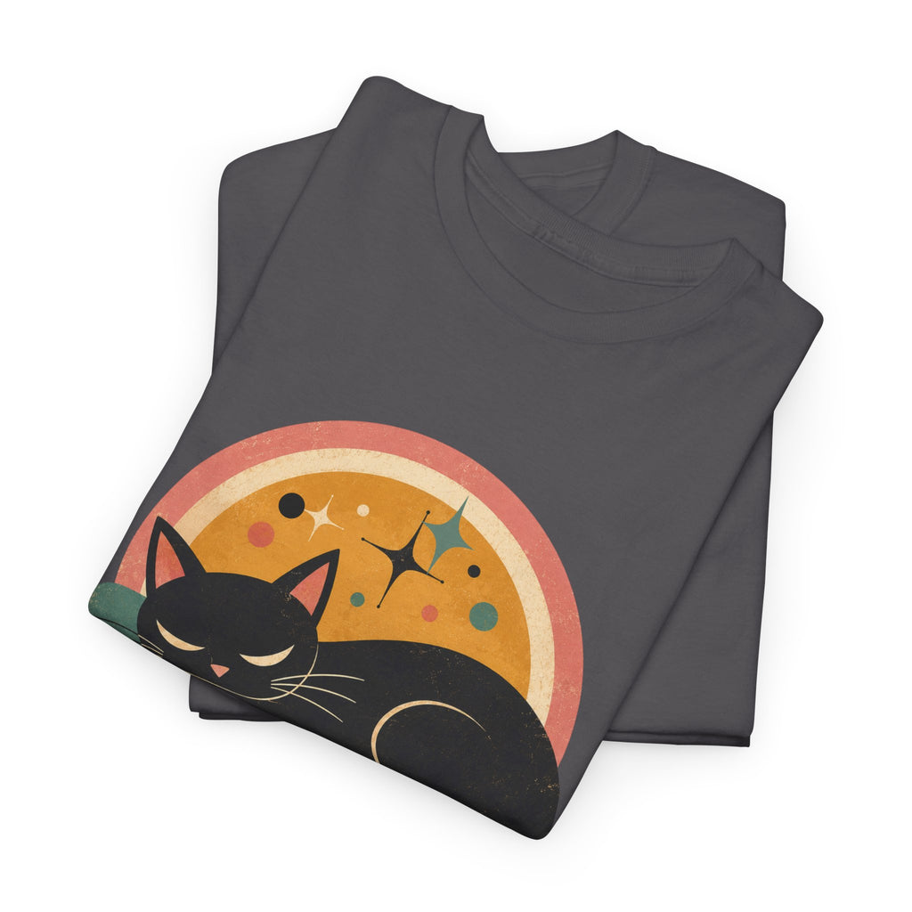 Nap Queen T-Shirt – Cute Sleeping Cat Graphic Tee. Tangentsies Mod Cat t-shirt designs