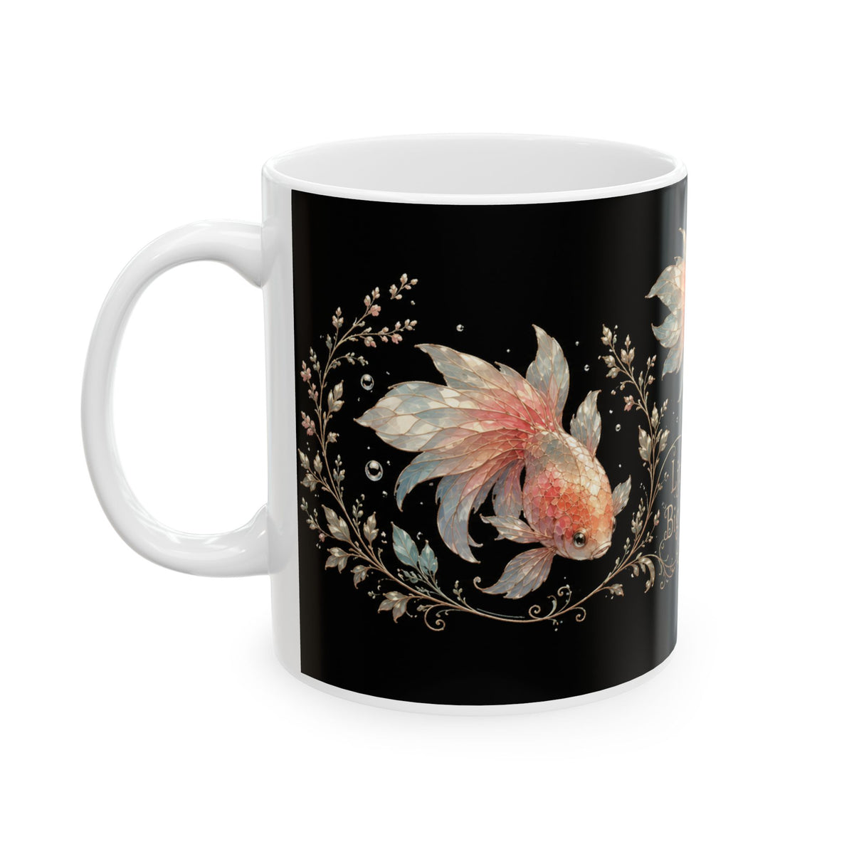 Goldfish Mug — "Little Fish, Big Personality" Ceramic Coffee Cup (11oz & 15oz)