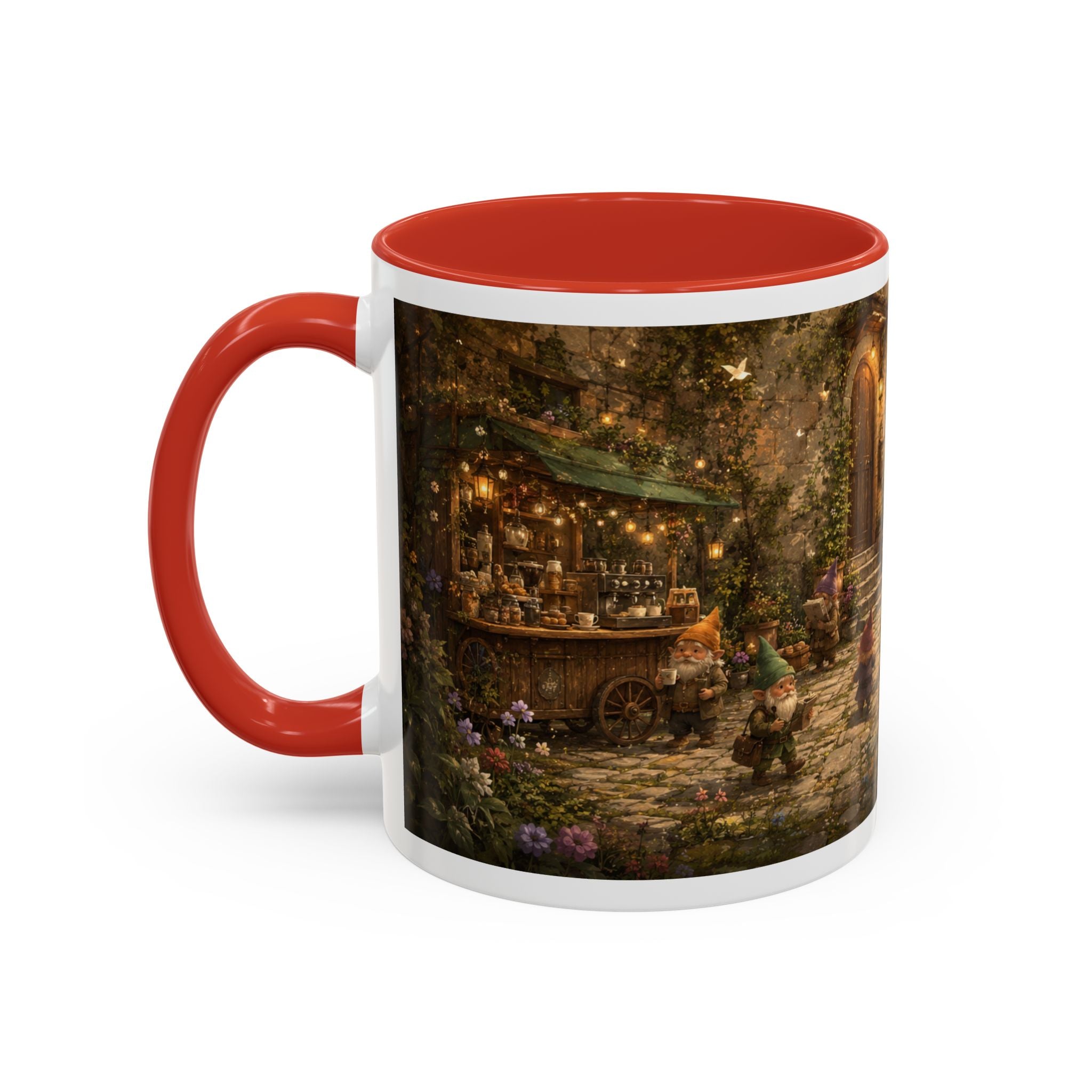 Whimsical Woodland Café Accent Coffee Mug — Cozy Fairy Tale Scene (11/15oz)
