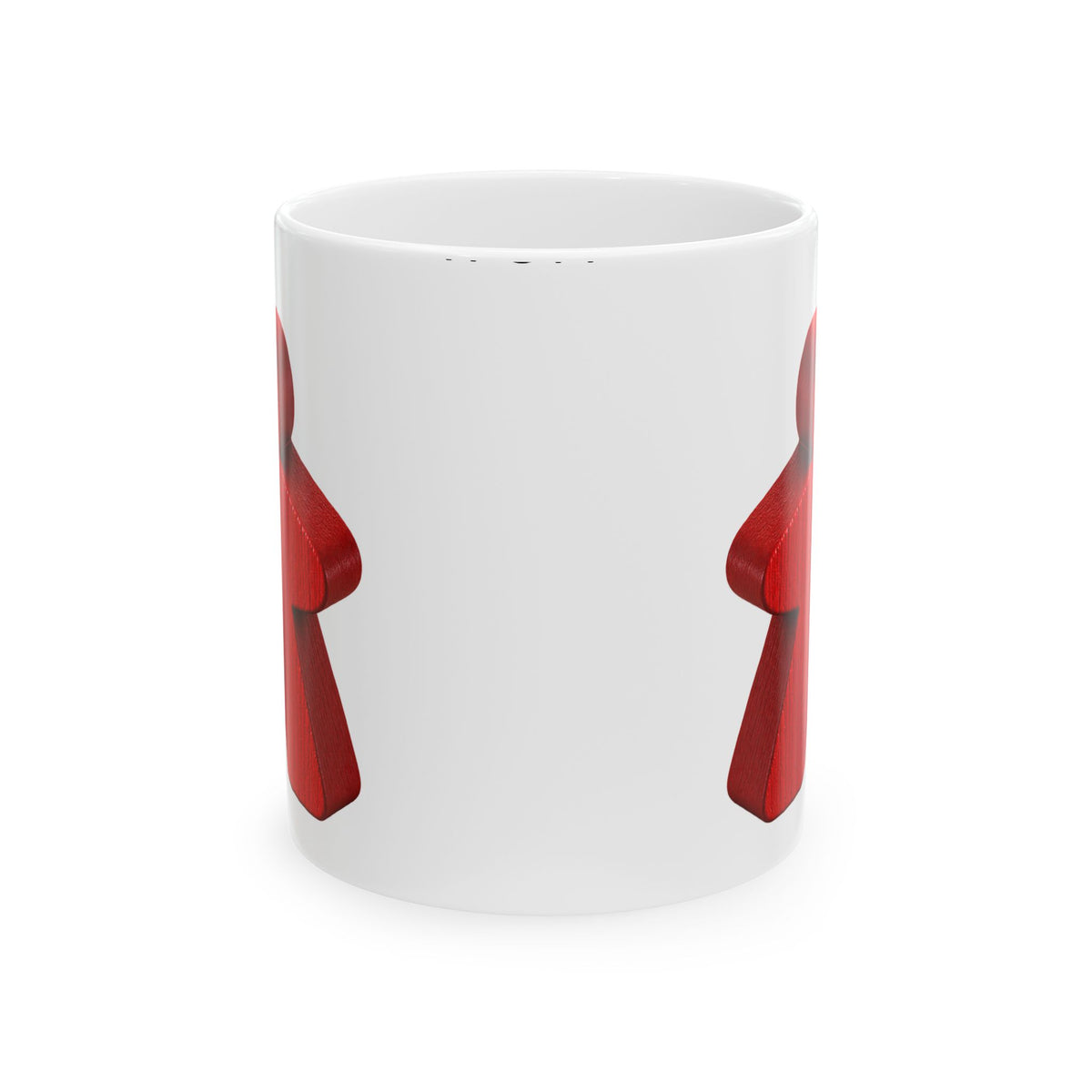 Red Meeple Coffee Mug | Board Game Lover Gift | Tabletop Gamer Mug | Funny Meeple Gaming Cup