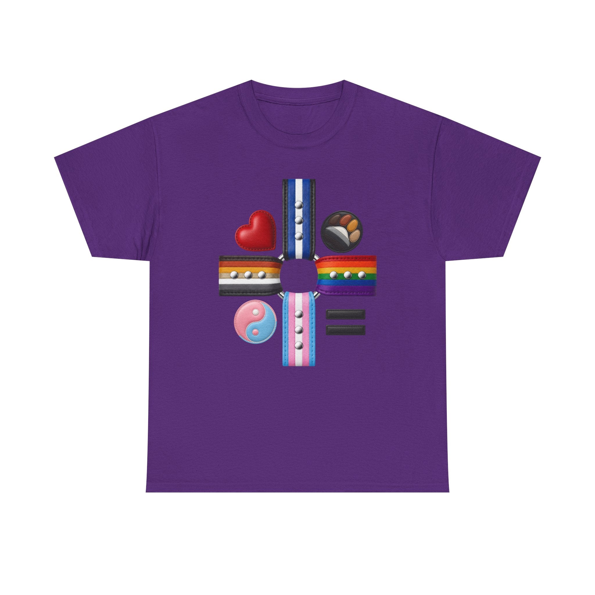 Equality Love Pride T-Shirt — Inclusive LGBTQ+ Flag Heart Design