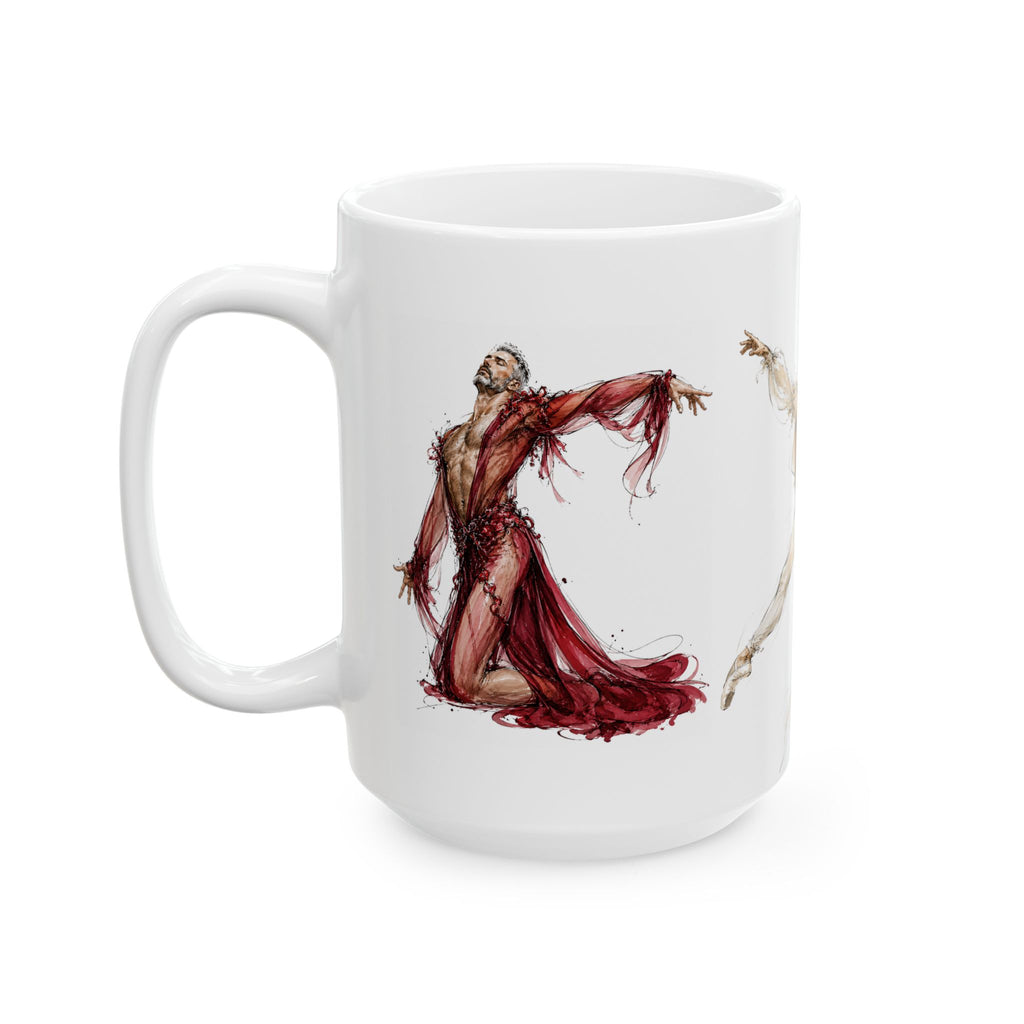 Ballet Dancers Ceramic Mug – Artistic Ballet Silhouette Coffee Cup (11oz/15oz)