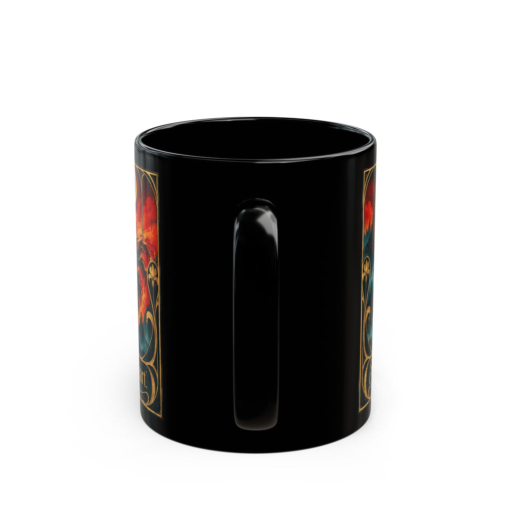 Wild Heart Stable Mind Black Mug – Fiery Horse Art Coffee Cup (11oz/15oz)