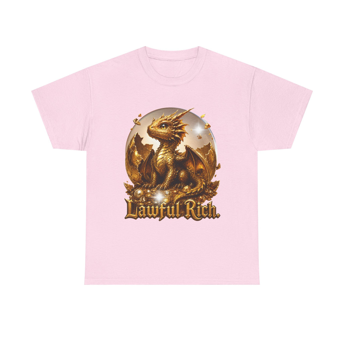 T-Shirt — "Lawful Rich" Gold Dragon Graphic Tee