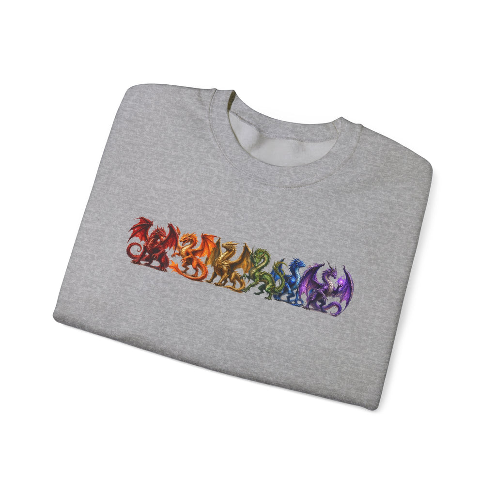 Rainbow Dragon Line Crewneck Sweatshirt