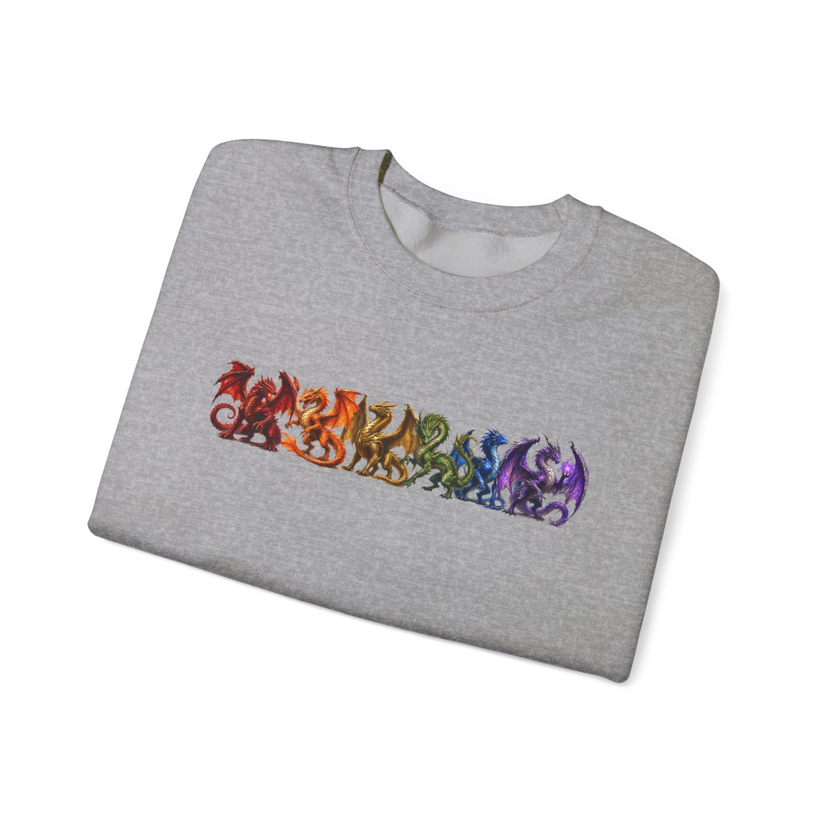 Rainbow Dragon Line Crewneck Sweatshirt