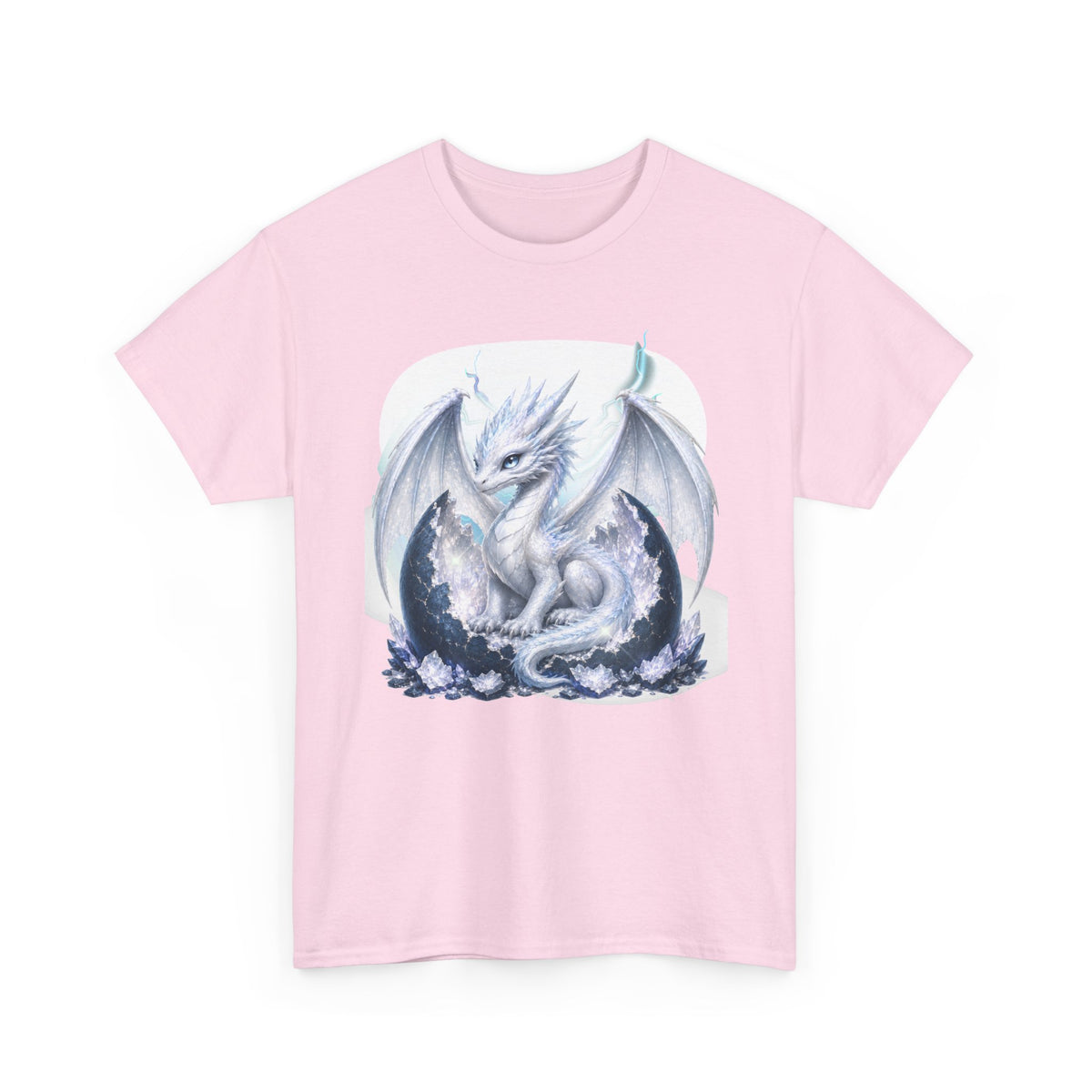 White Ice Dragon T-Shirt — Fantasy Dragon Tee for Fans & Cosplay