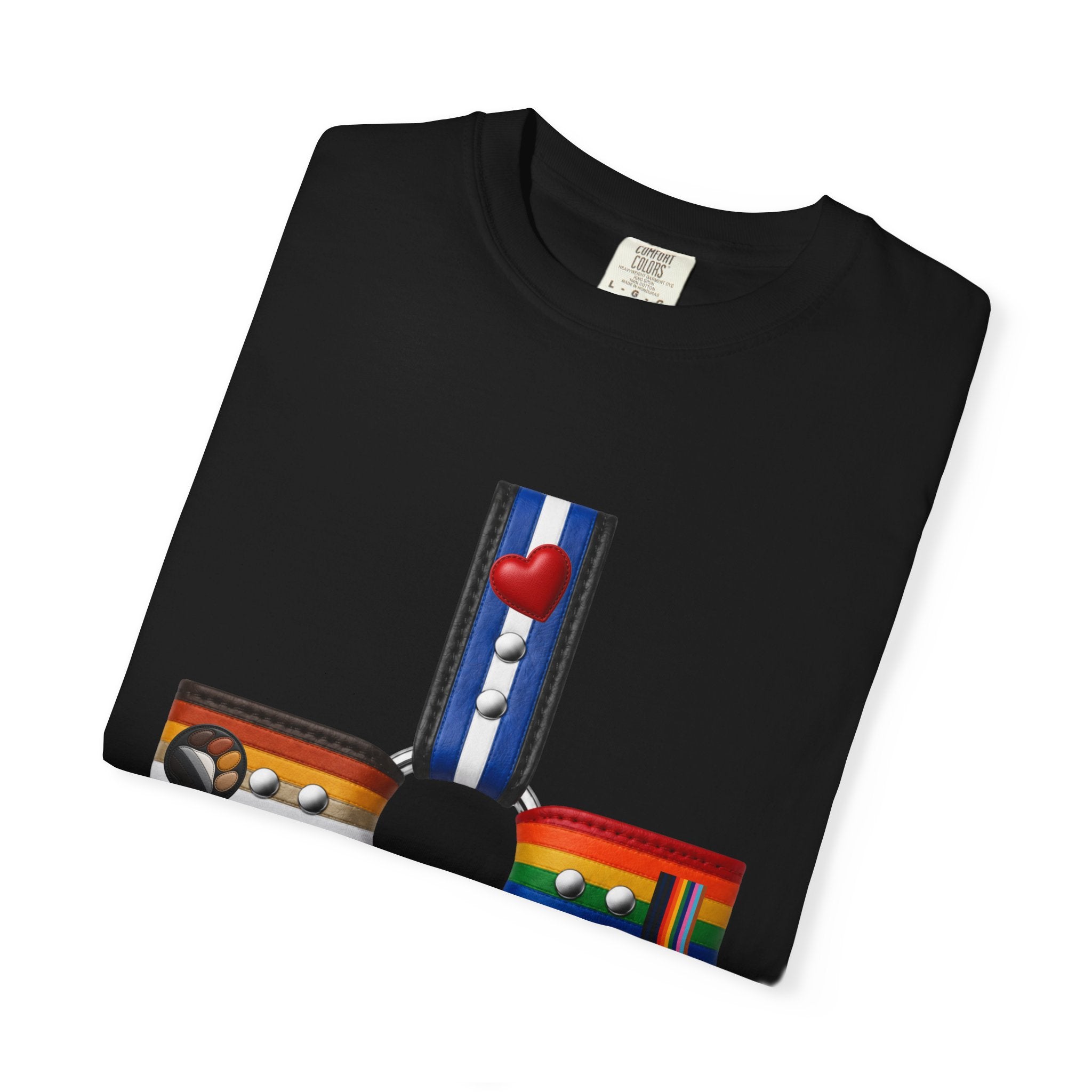 LGBTQ+ Pride Cross T-Shirt — Rainbow Identity Flag Design
