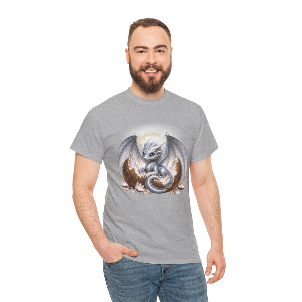 Fantasy Baby Dragon T‑Shirt — Cute Sleeping Dragon Illustration Tee