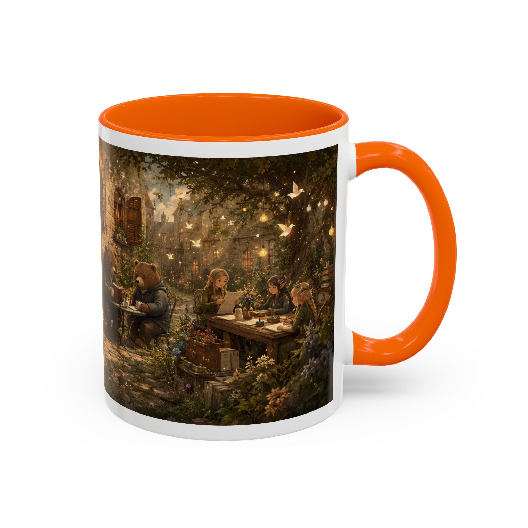 Whimsical Woodland Café Accent Coffee Mug — Cozy Fairy Tale Scene (11/15oz)