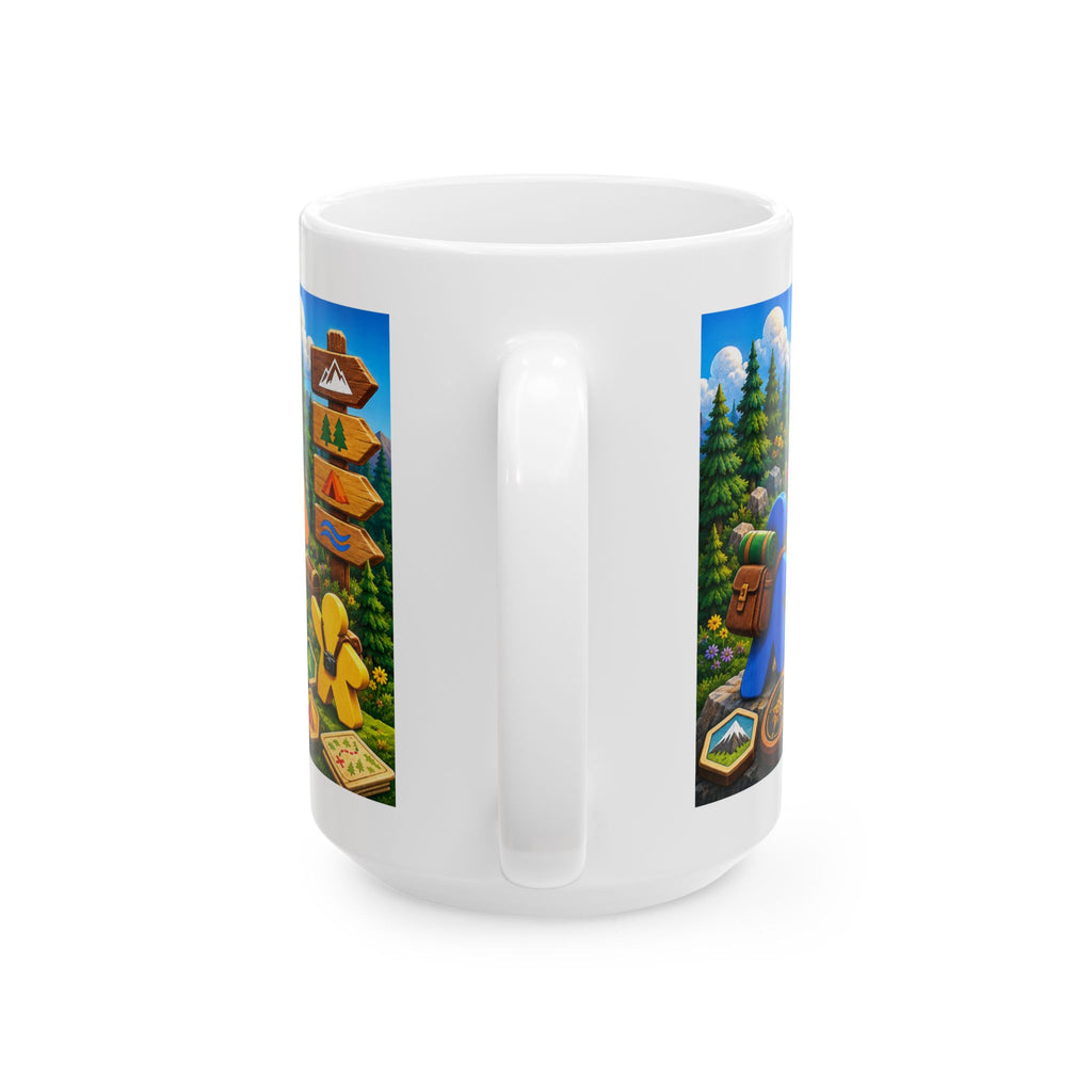 Adventure Is Better in Turns Ceramic Mug — Board Game Meeple Travel Design (11oz/15oz)